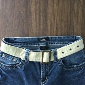 Beige Corduroy Belt
